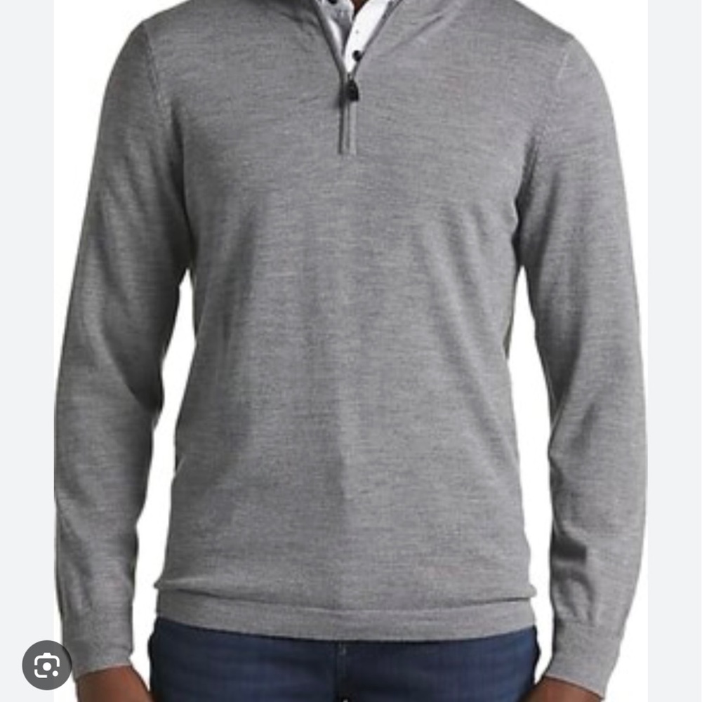 Joseph Abnoud Men’s Wearhouse Pima Cotton Sweater Zipper Sz 2XL